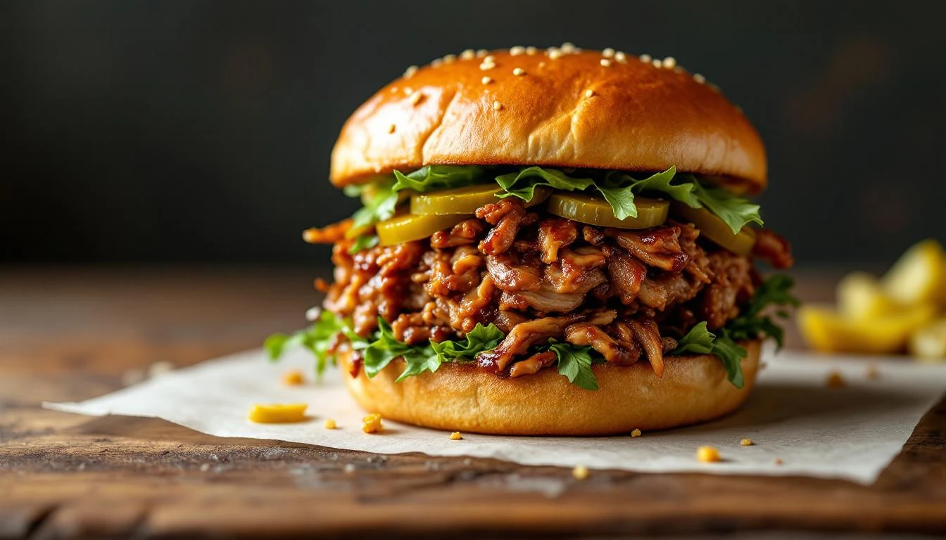 Burger effiloché de canard