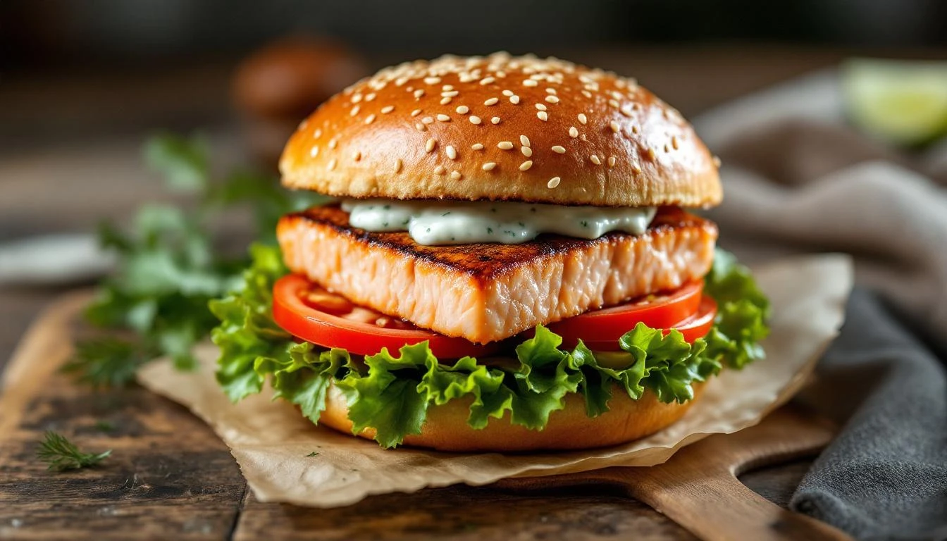 Burger saumon
