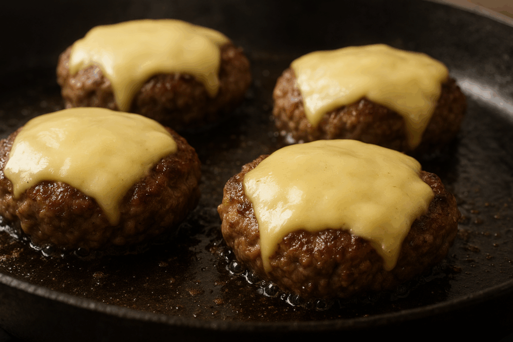 steack burger avec fromage fondant